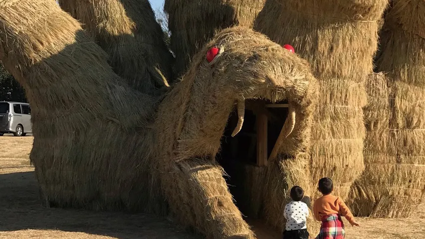 古代蓮の里 「日本一巨大なわらアート」